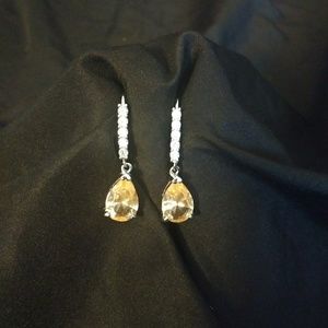 Silver Plated Champaign Earrings